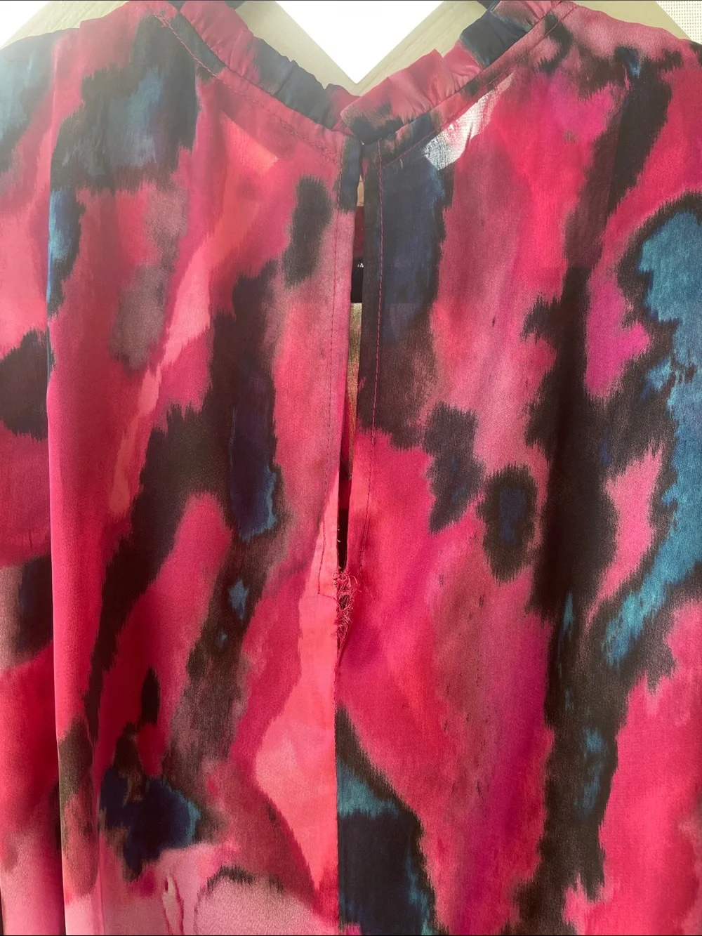 Julia Jordan Printed Ruffle-Collar Tie-Waist Dress